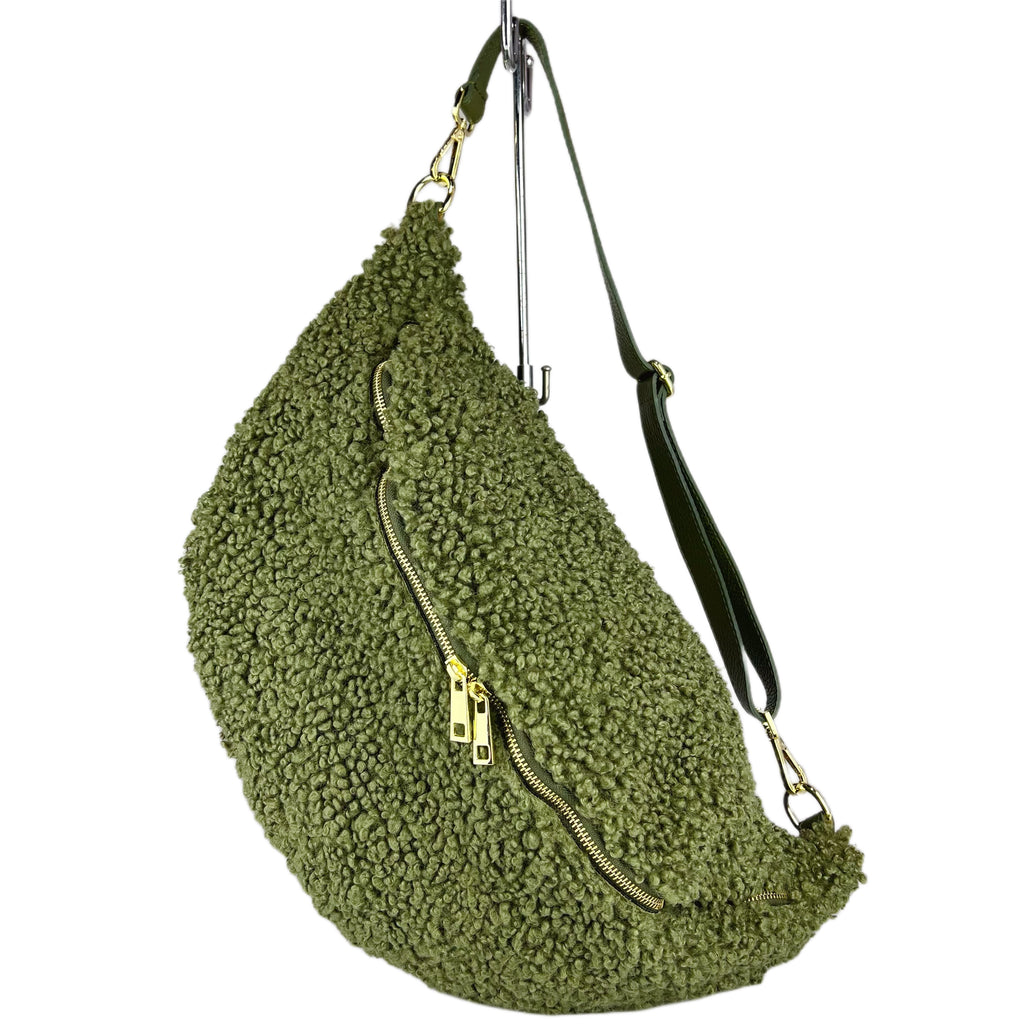TEDDY CROSSBODY BIG Tasche olive