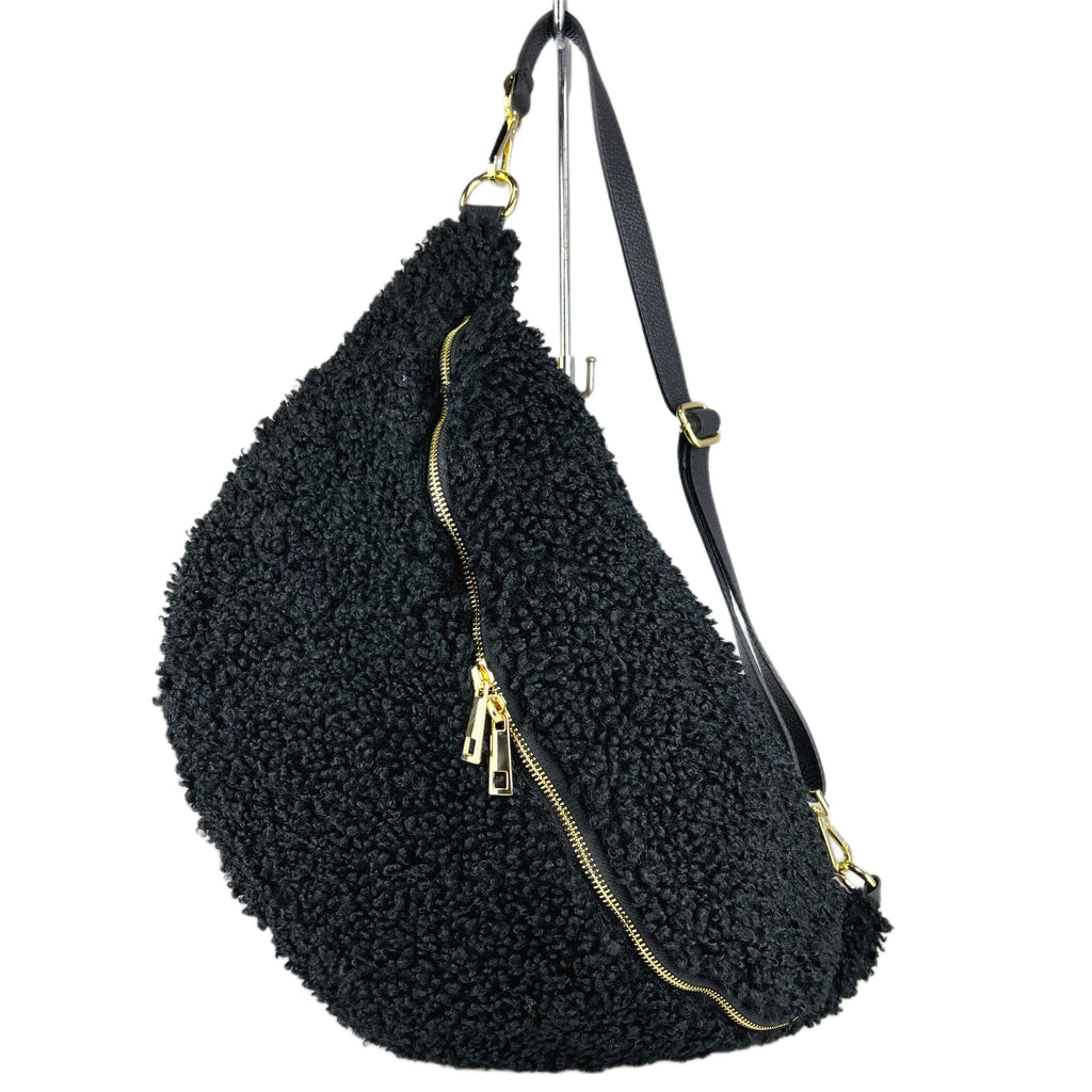 TEDDY CROSSBODY BIG Tasche black