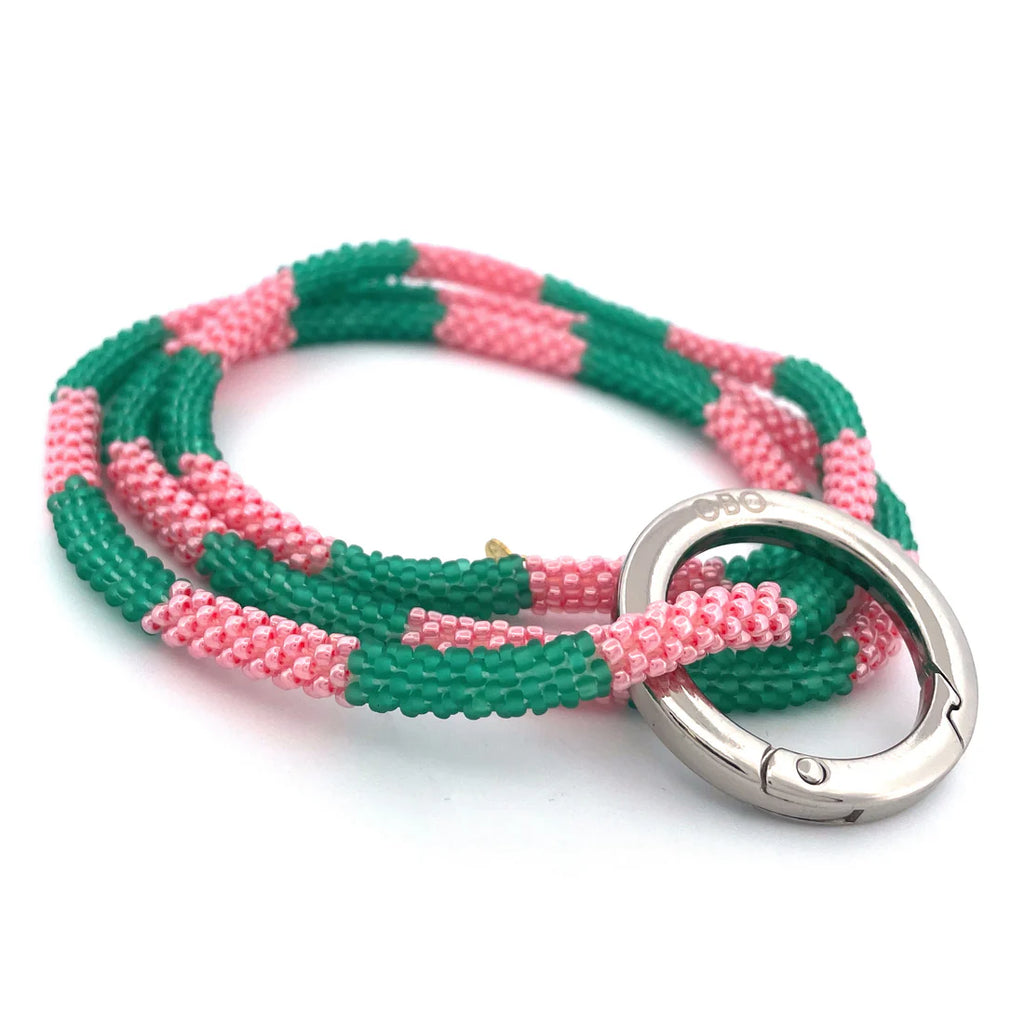 OBO Schlüsselbund Kette petrol | pink