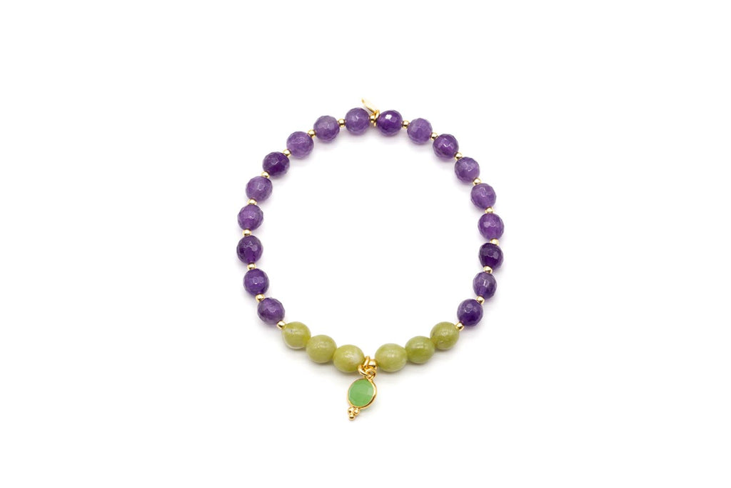 ARMBAND Mala Fine Single purple leaf